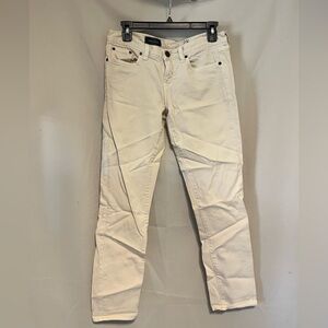 J. Crew Toothpick Off-White Ankle Jeans